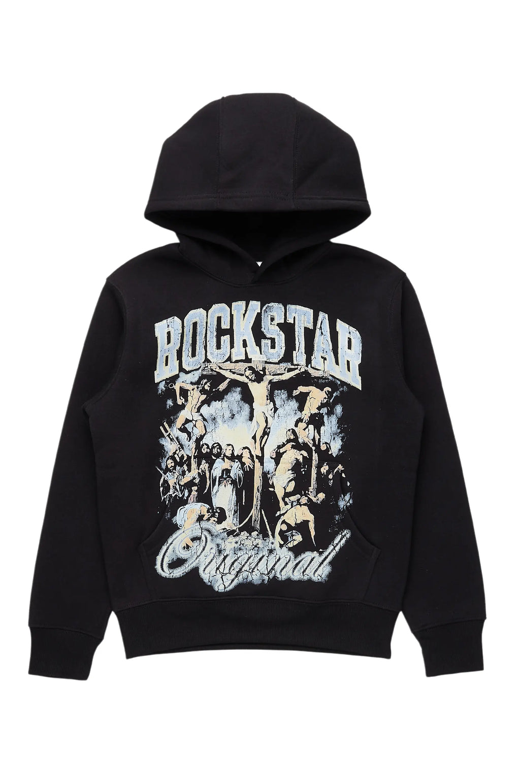 Boys Waller Black Graphic Hoodie