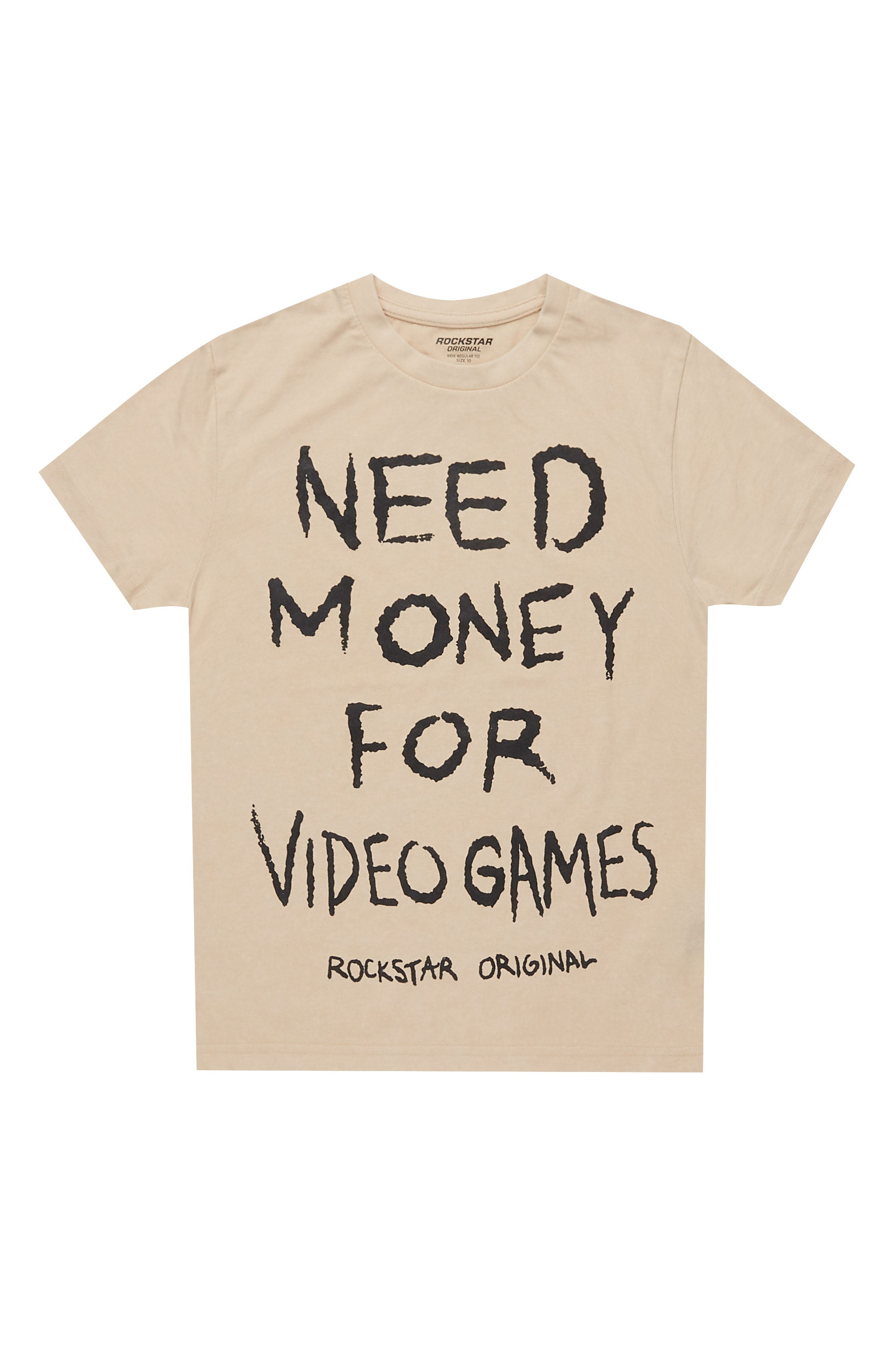 Boys M4 Video Games Vintage Sand Graphic T-Shirt