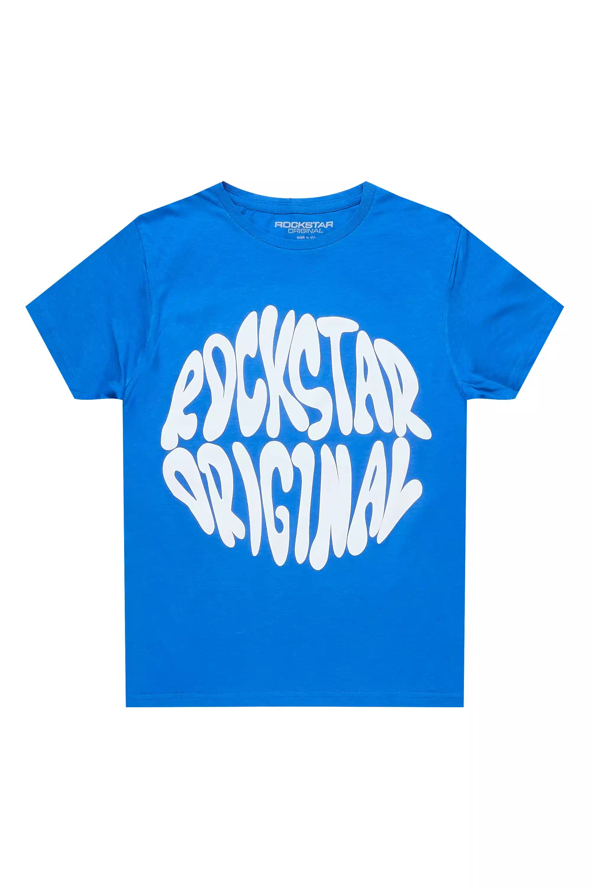 Boys Thierry Royal Blue/White Graphic T-Shirt