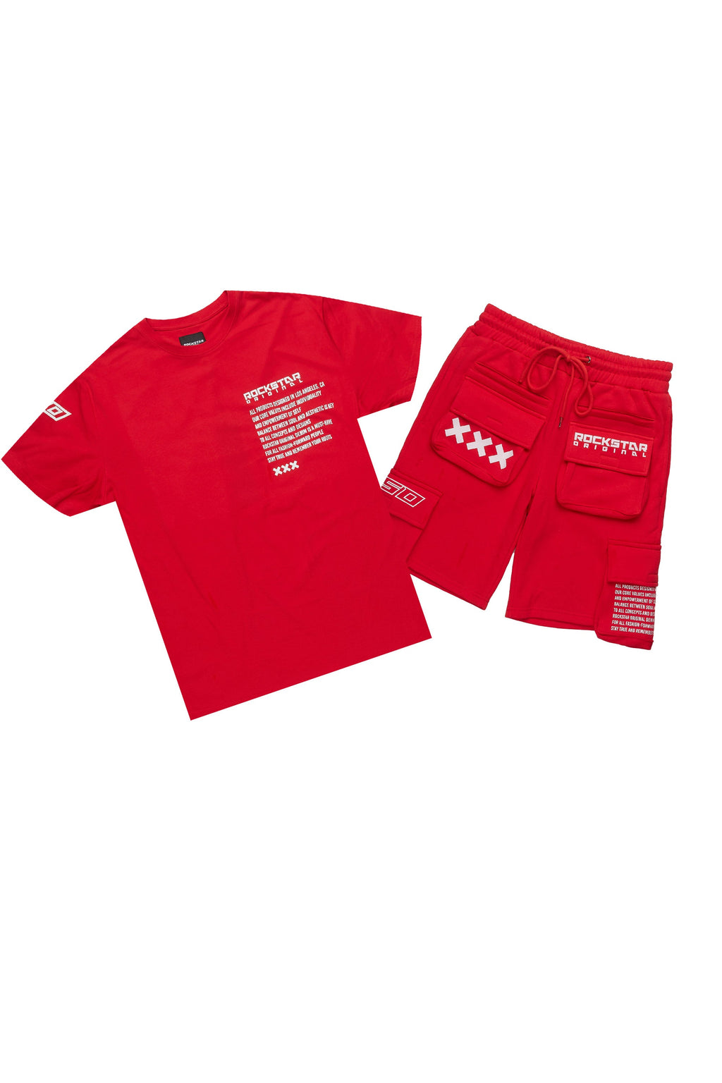 Jash Red/White Short Set