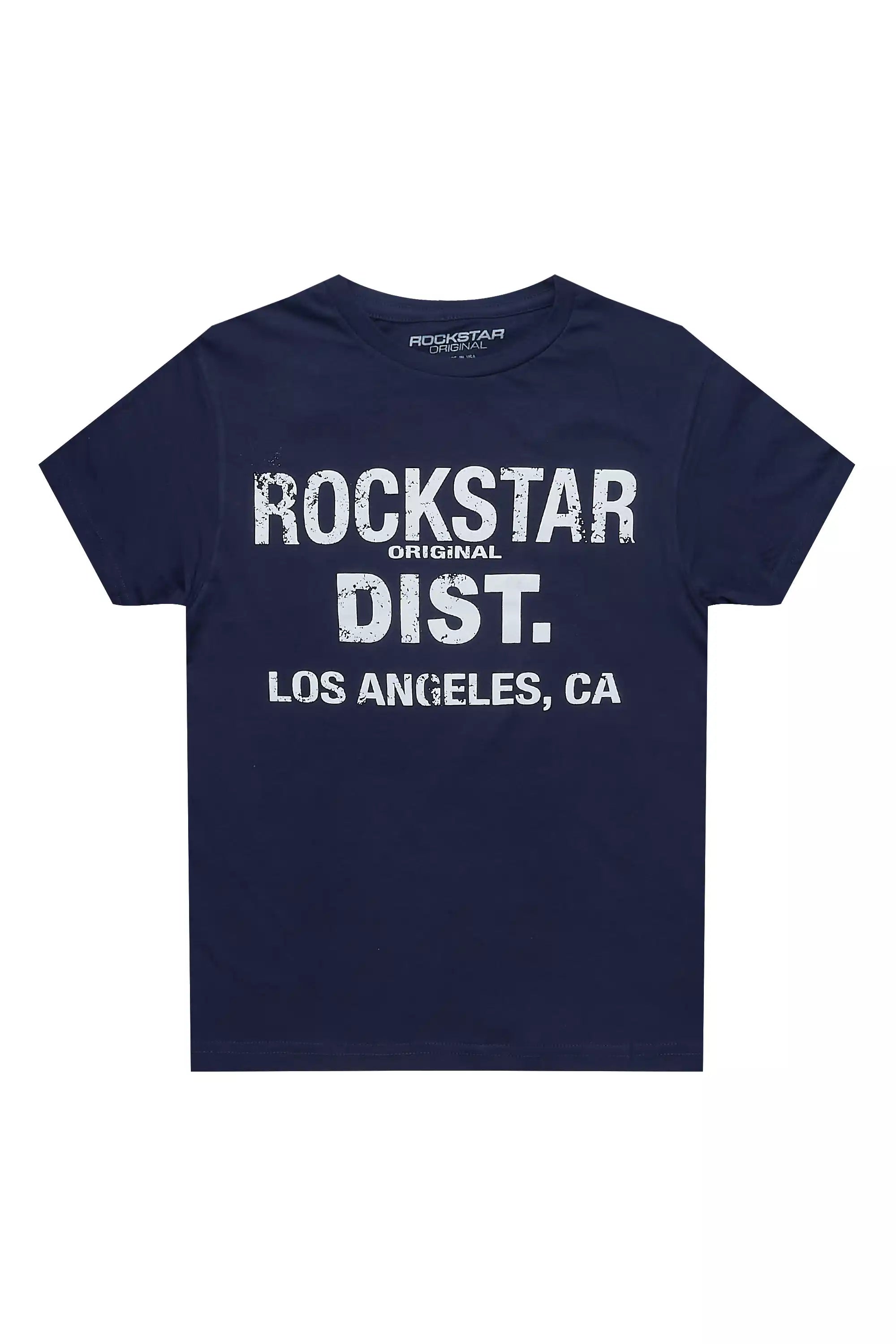 Boys Koen Navy/White Graphic T-Shirt