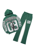 Fields Green/White Baggy Hoodie Track Set