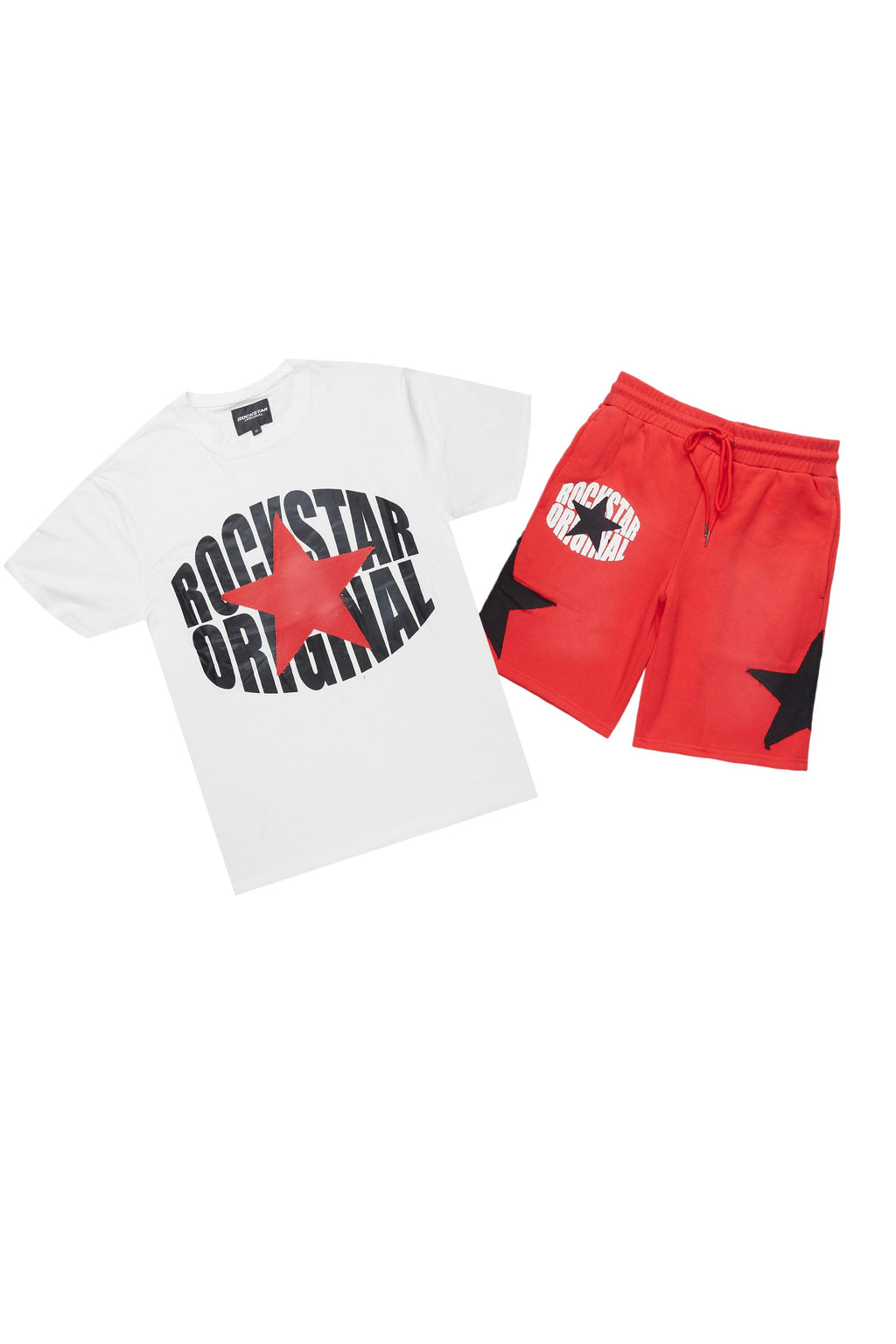 Sarge White/Red T-Shirt/Short Set