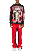 Fields Black/Red Double Layer T-Shirt/Baggy Pant Set