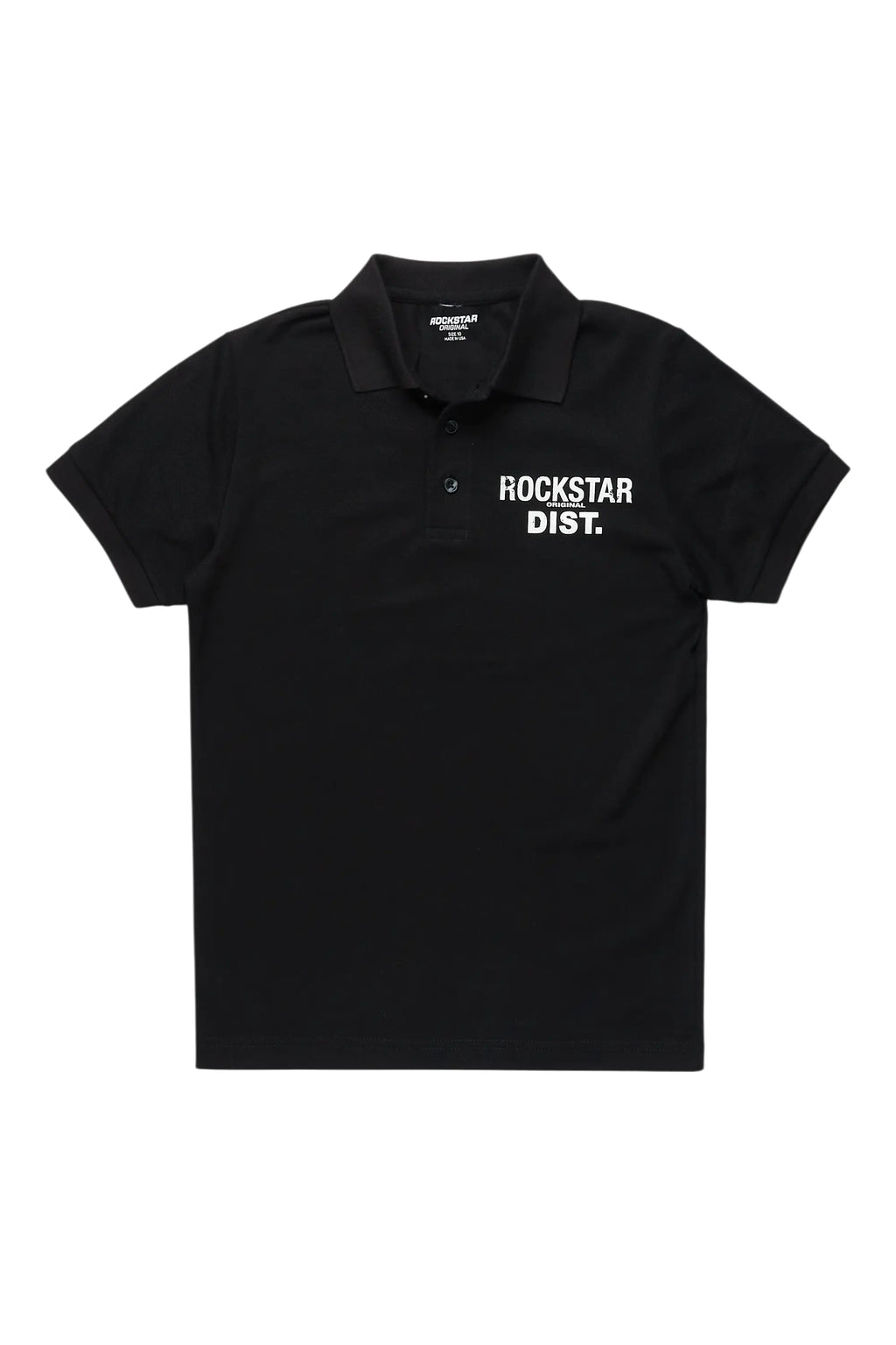Boys Art Dist Black Polo
