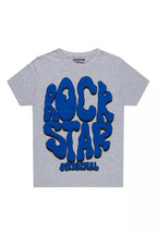 Boys Cass Heather Grey/Royal Blue Graphic T-Shirt