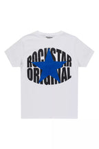 Boys Ezra 2.0 White/Royal Graphic T-Shirt