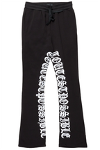 Konnor Black/White Stacked Flare Pants