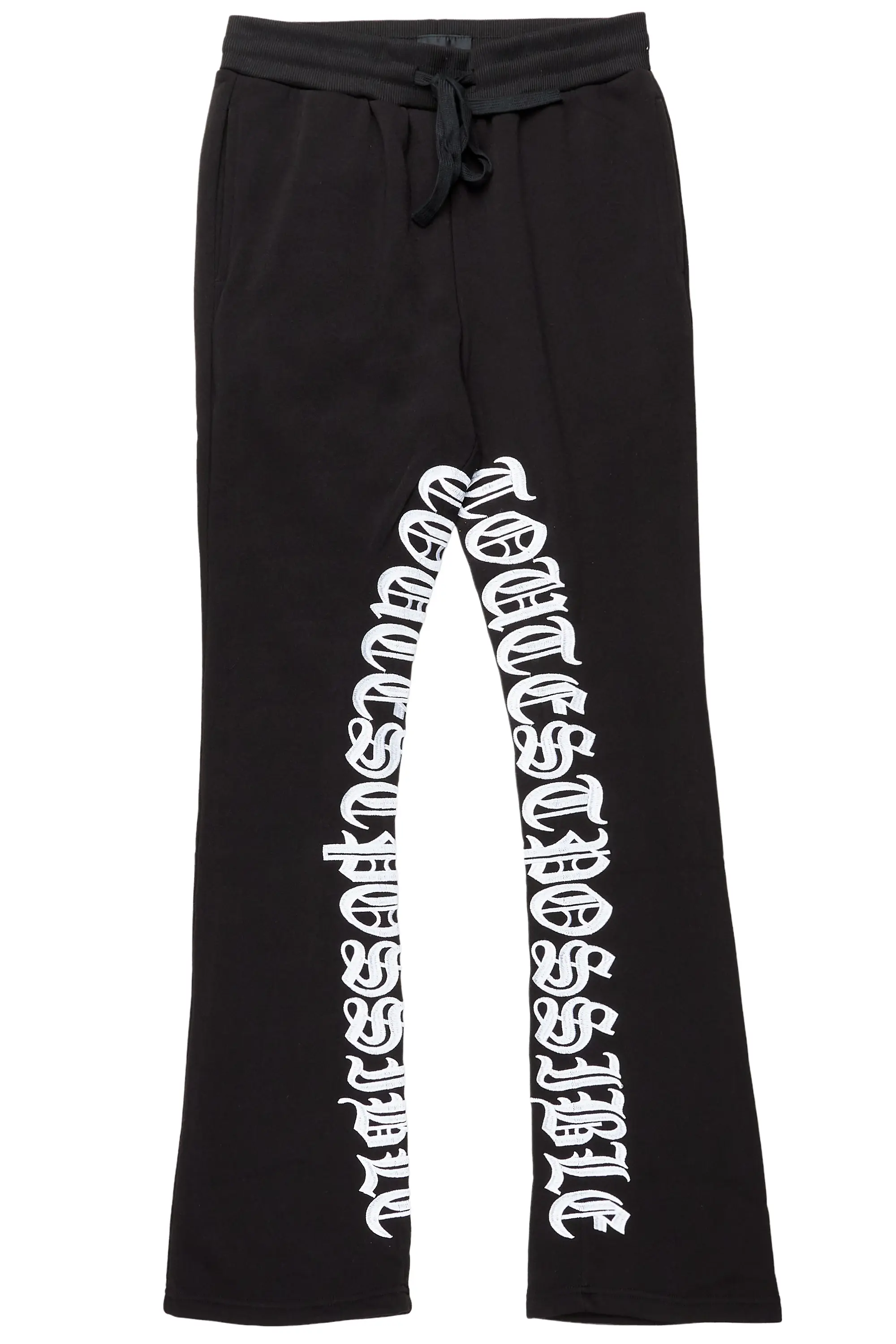 Konnor Black/White Stacked Flare Pants