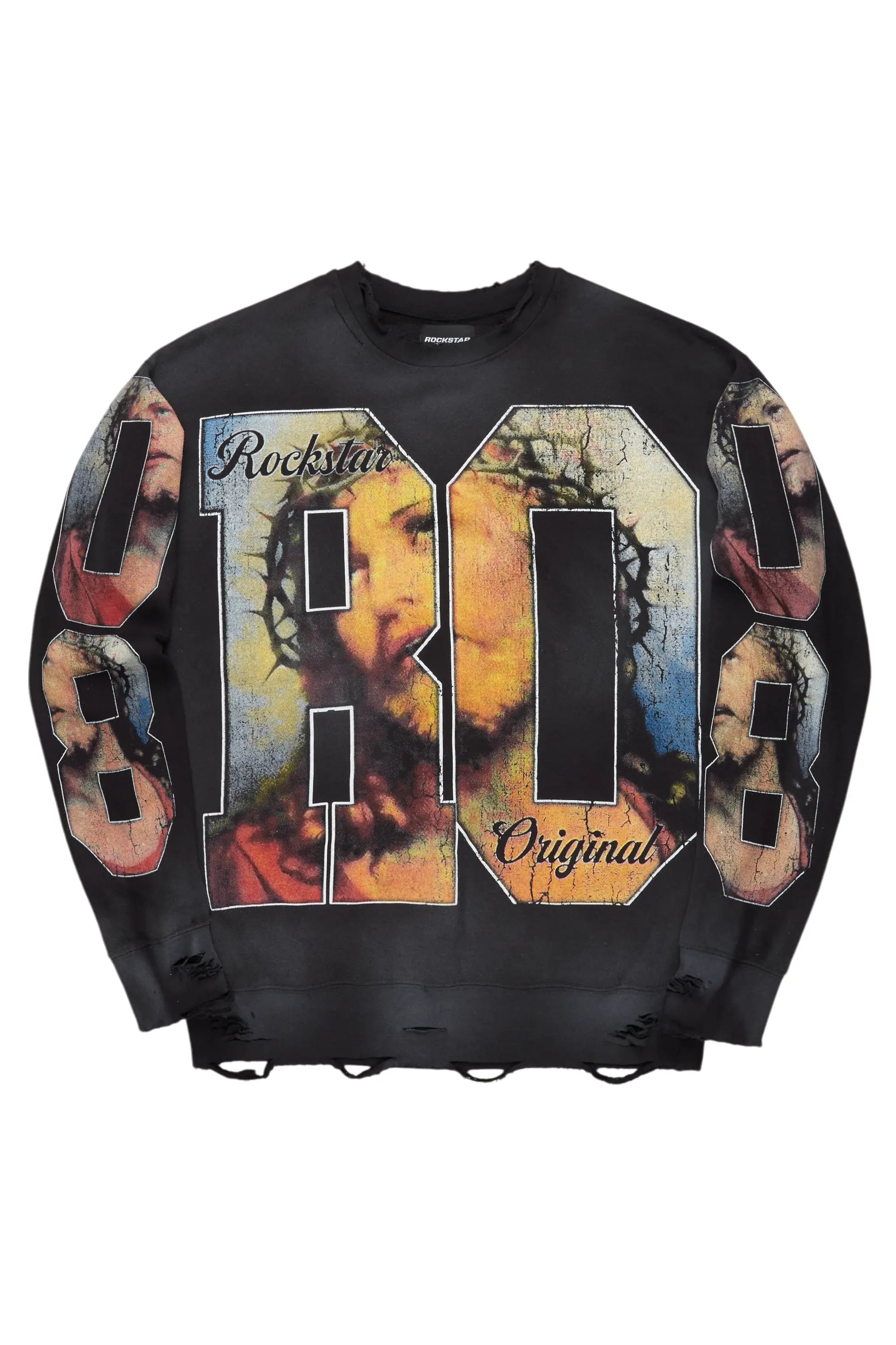 Lainer Black Graphic Crewneck