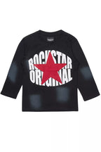 Boys State L/S  Black/Red Graphic T-Shirt with Patch