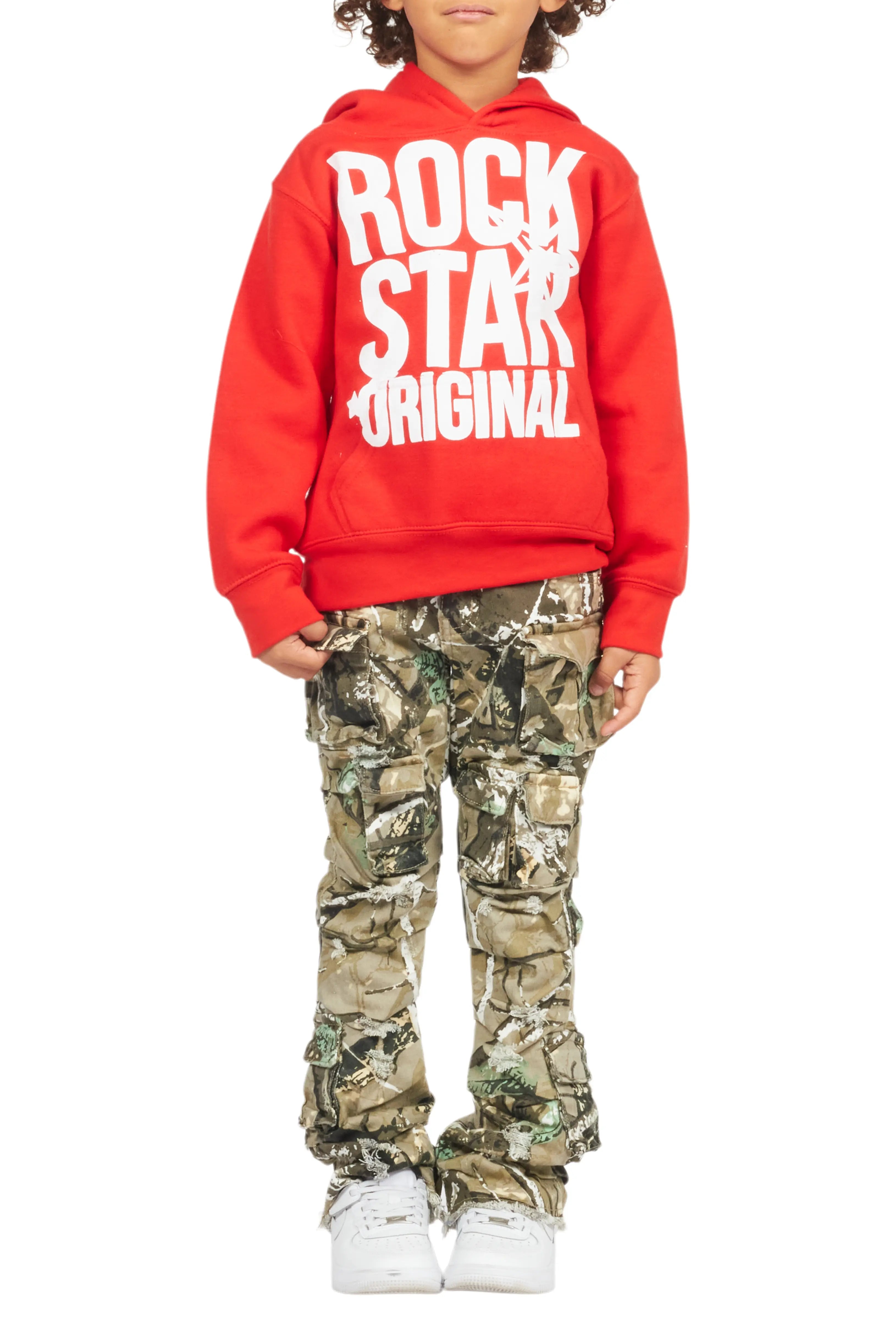 Boys Gentry Tree Camo Stacked Flare Jean