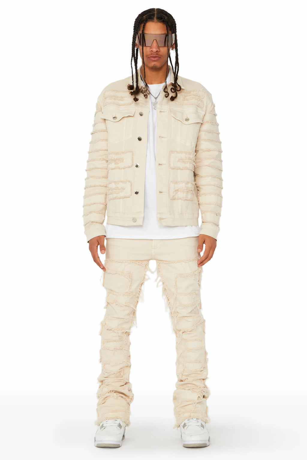 Shake Beige Denim Jacket