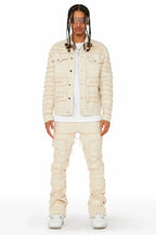 Shake Beige Denim Jacket