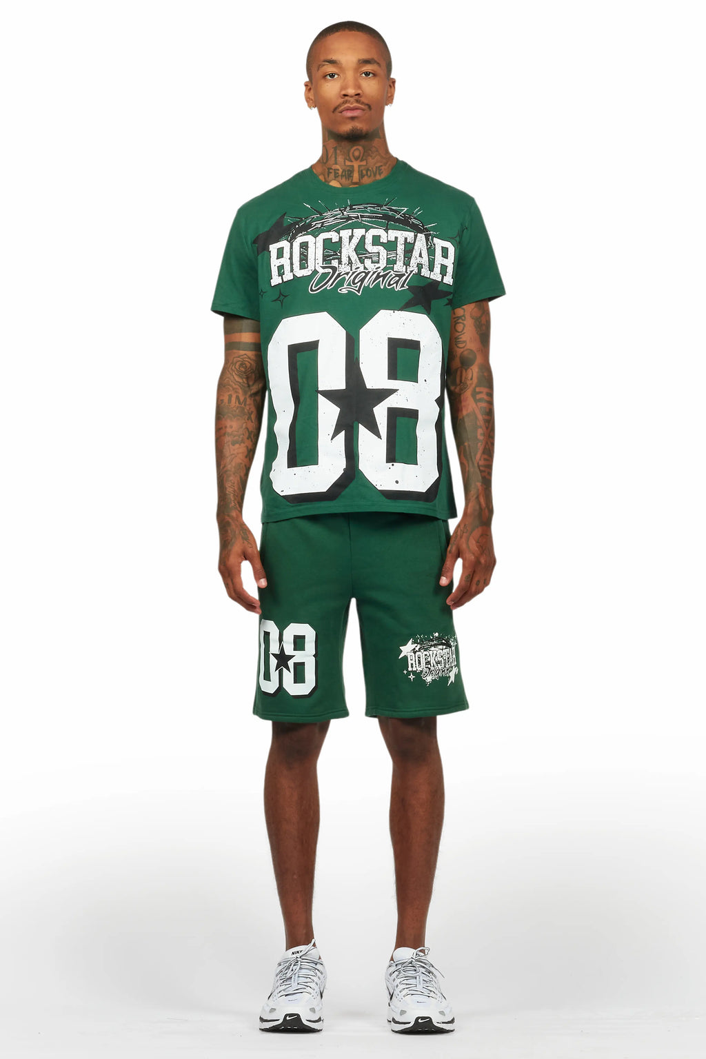 Allstar Green/White T-Shirt Short Set