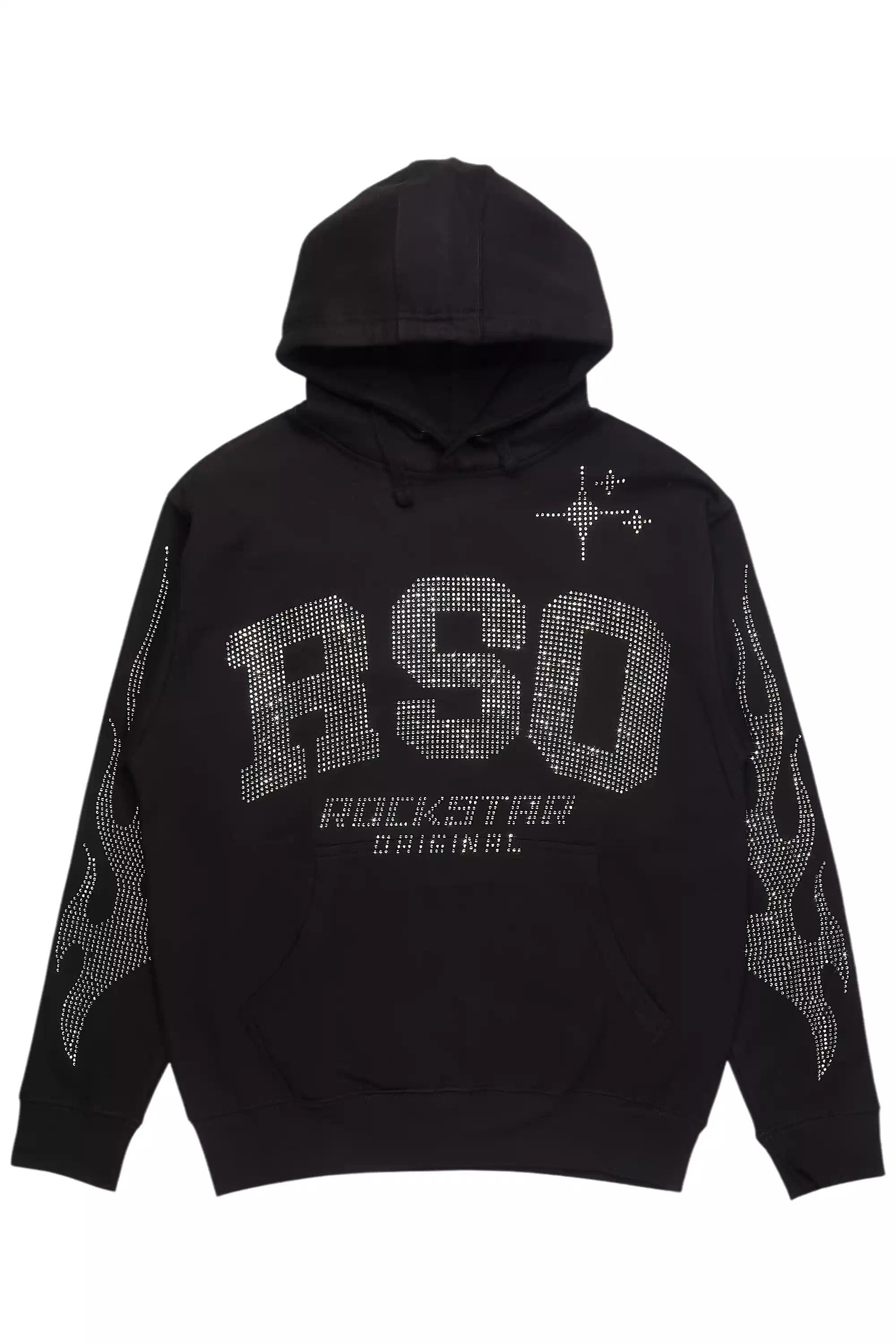 Parnella Black Rhinestone Hoodie