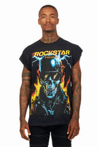 Balius Black Graphic Muscle T-Shirt