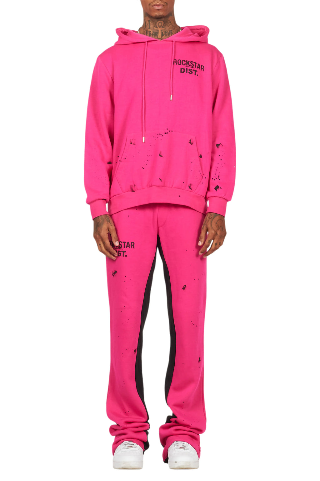 Raffer Fuchsia Hoodie Baggy Fit Pant Track Set