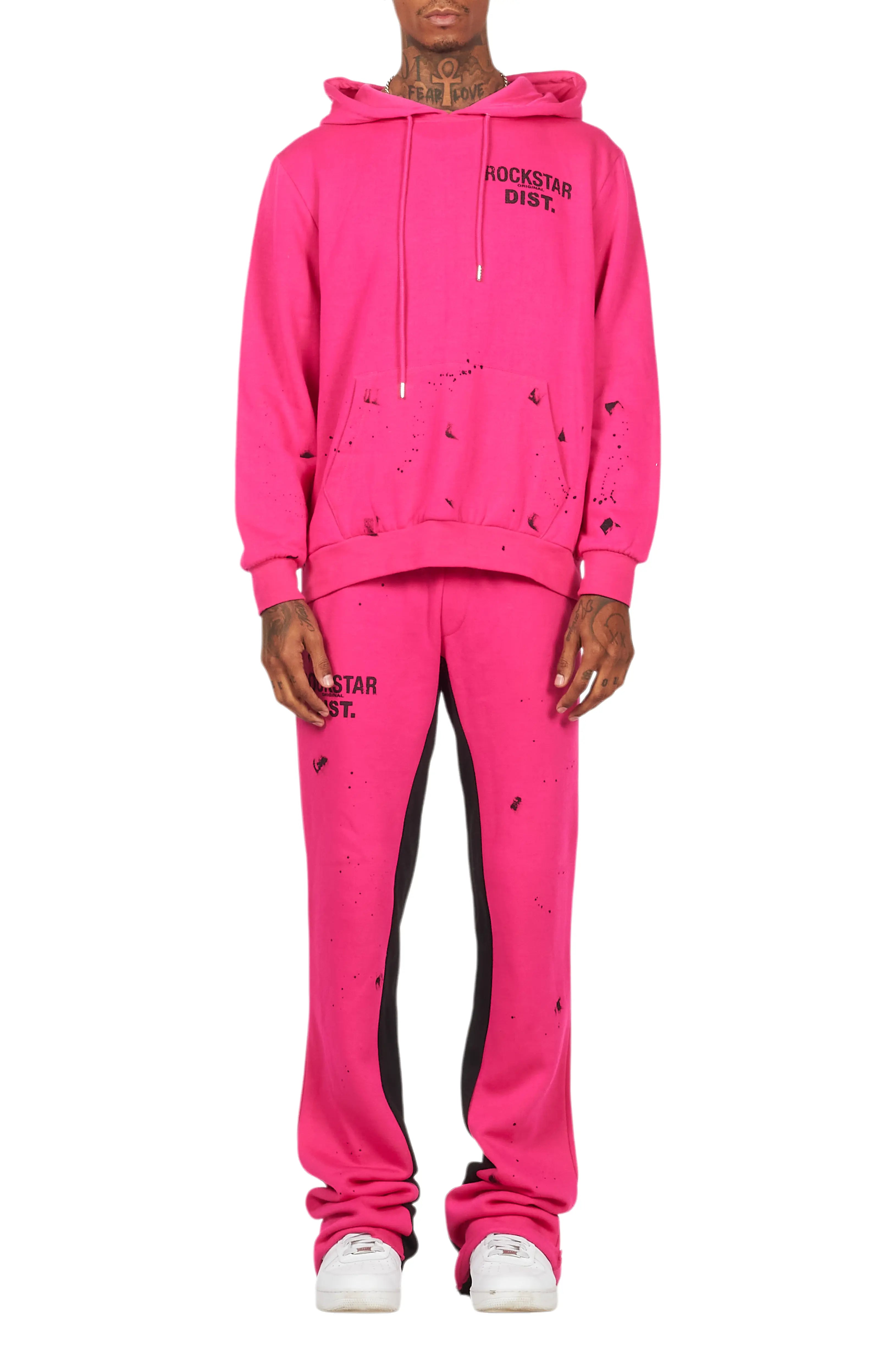 Raffer Fuchsia Hoodie Baggy Fit Pant Track Set