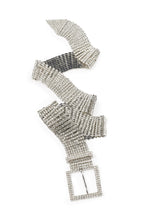 Kaquana Silver Metallic Rhinestone Belt
