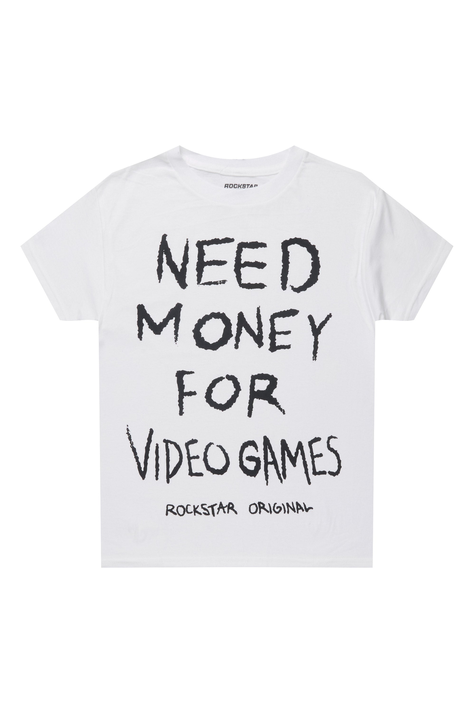 Boys M4 Video Games White/Black Graphic T-Shirt
