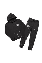 Boys Raffer Black Hoodie Track Set