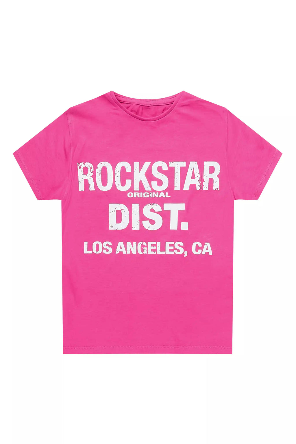 Girls Janny Fuchsia/White Graphic T-Shirt