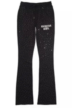 Alpine Rhinestone Black Stacked Flare Pant