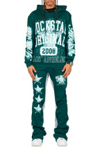 Greil Dark Green Hoodie/Baggy Track Pant Set
