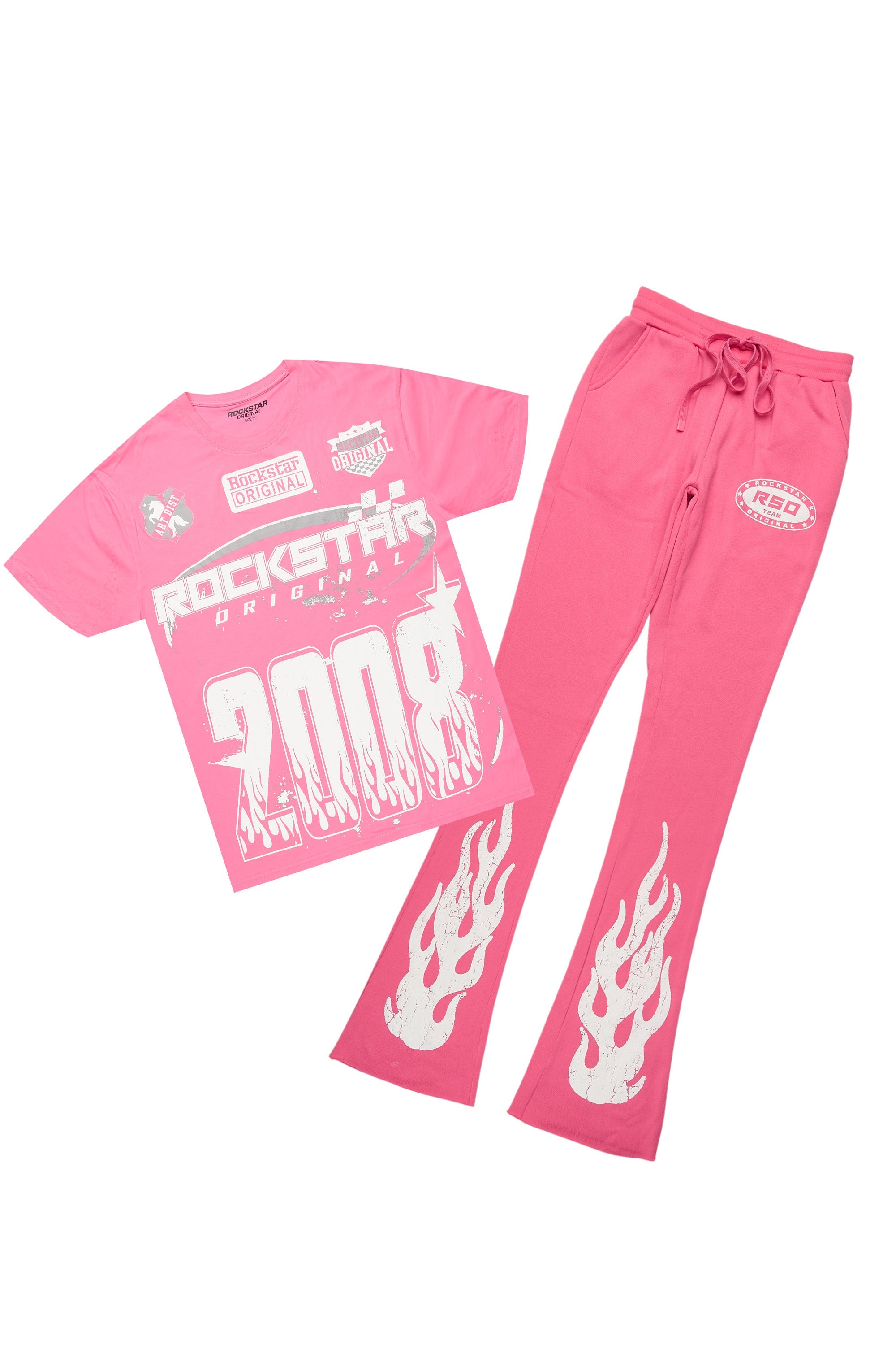 Esha Pink T-Shirt Trackset