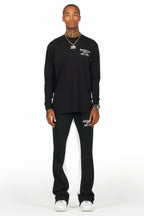 Briggs Black Long Sleeve T-Shirt/Baggy Pant Set