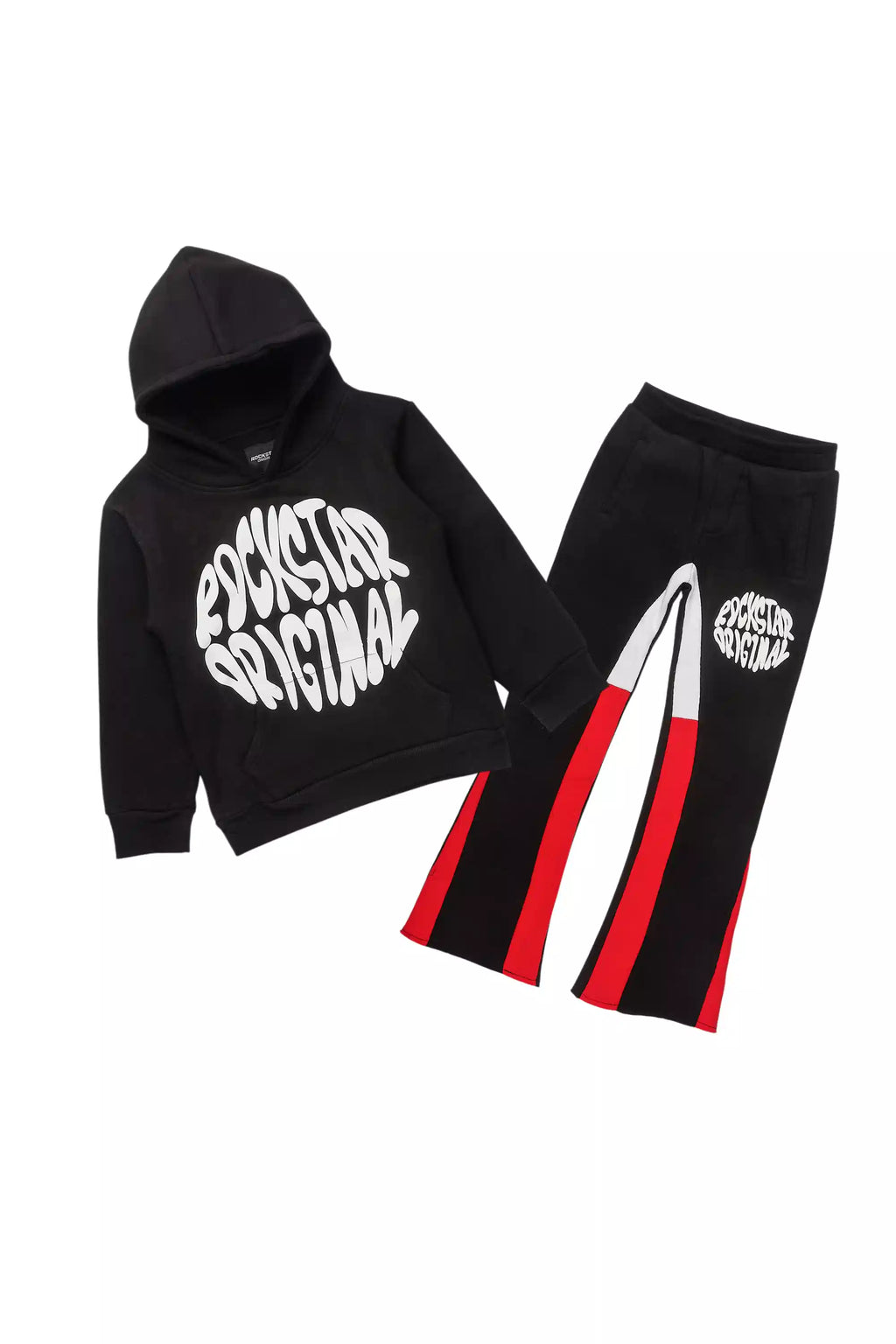 Boys Thierry Black/Red Stacked Flare Track Set