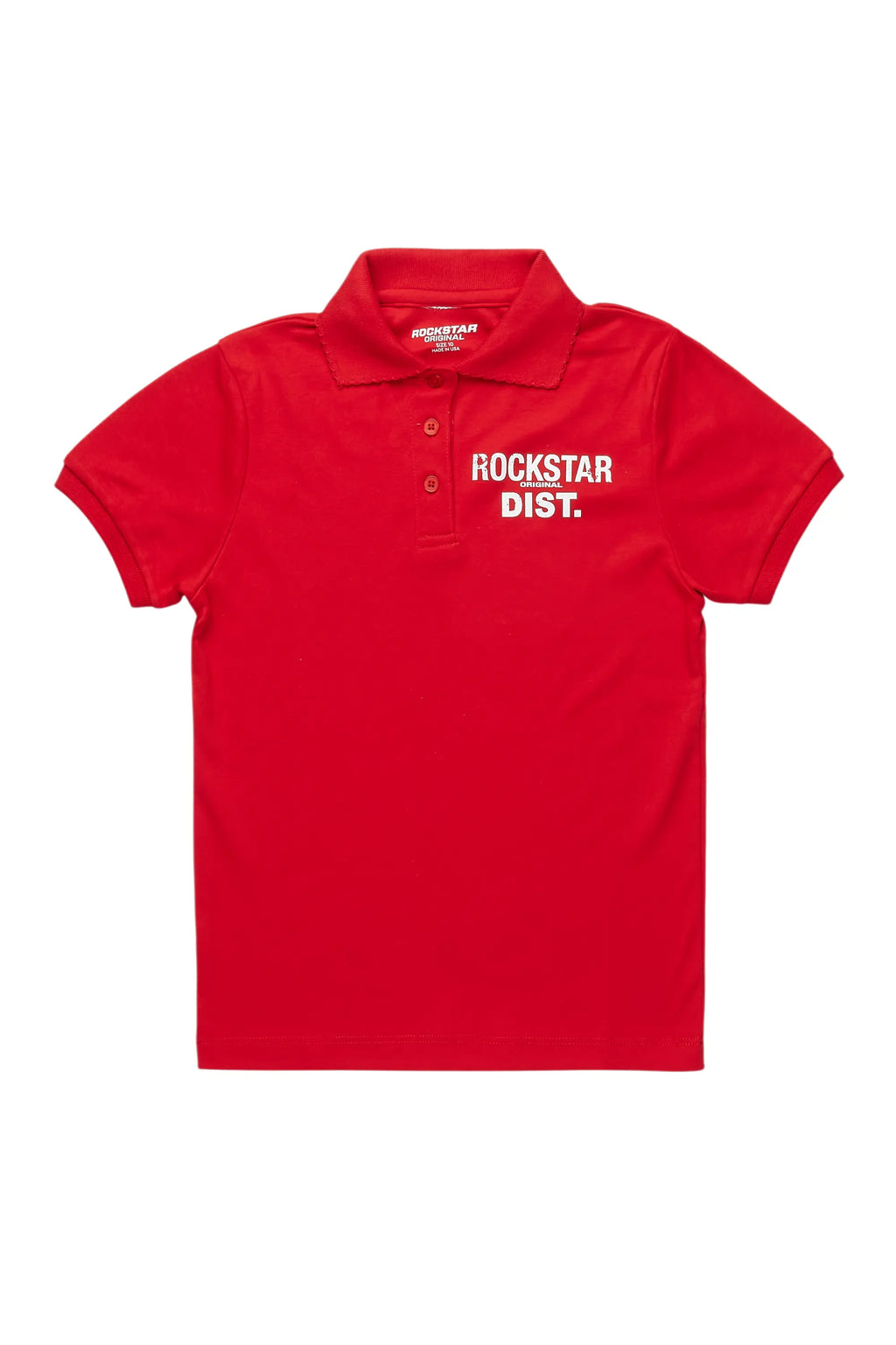 Girls Art Dist Red Polo