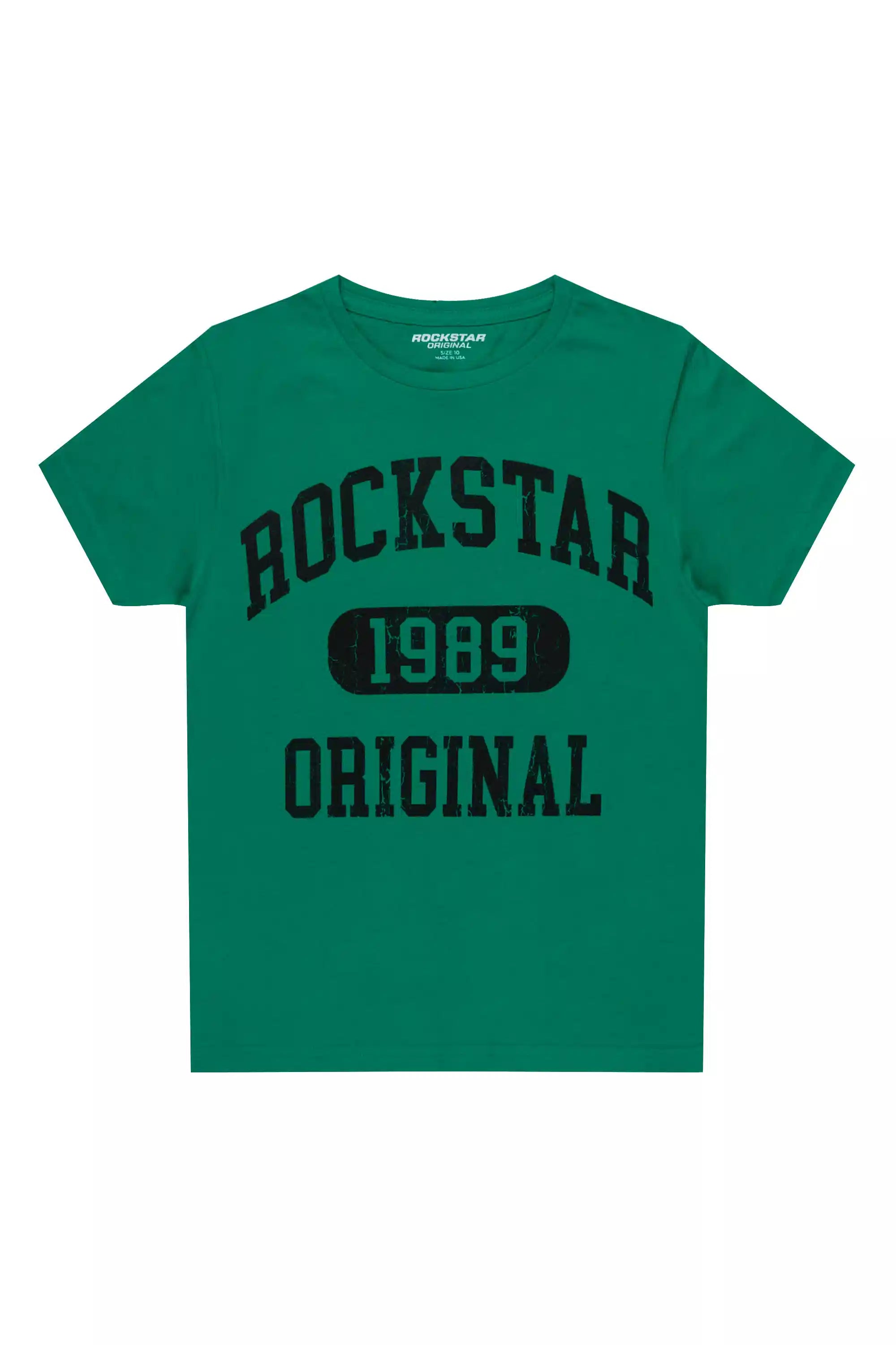 Boys Members Green/Black Graphic T-Shirt