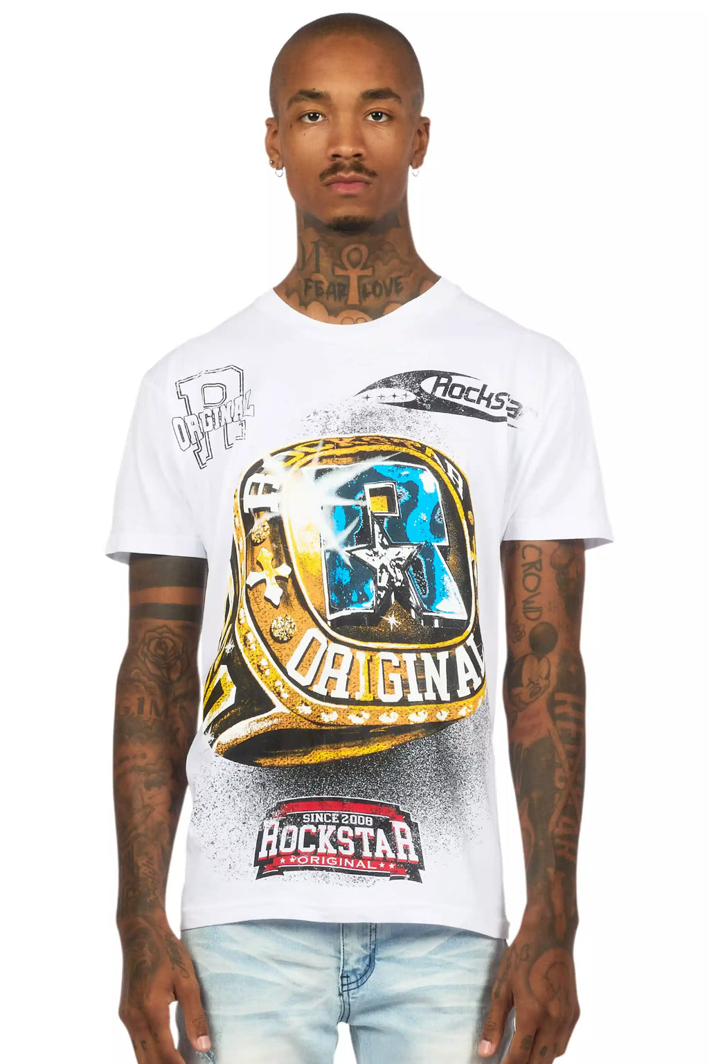 Gemchamp White Graphic T-Shirt