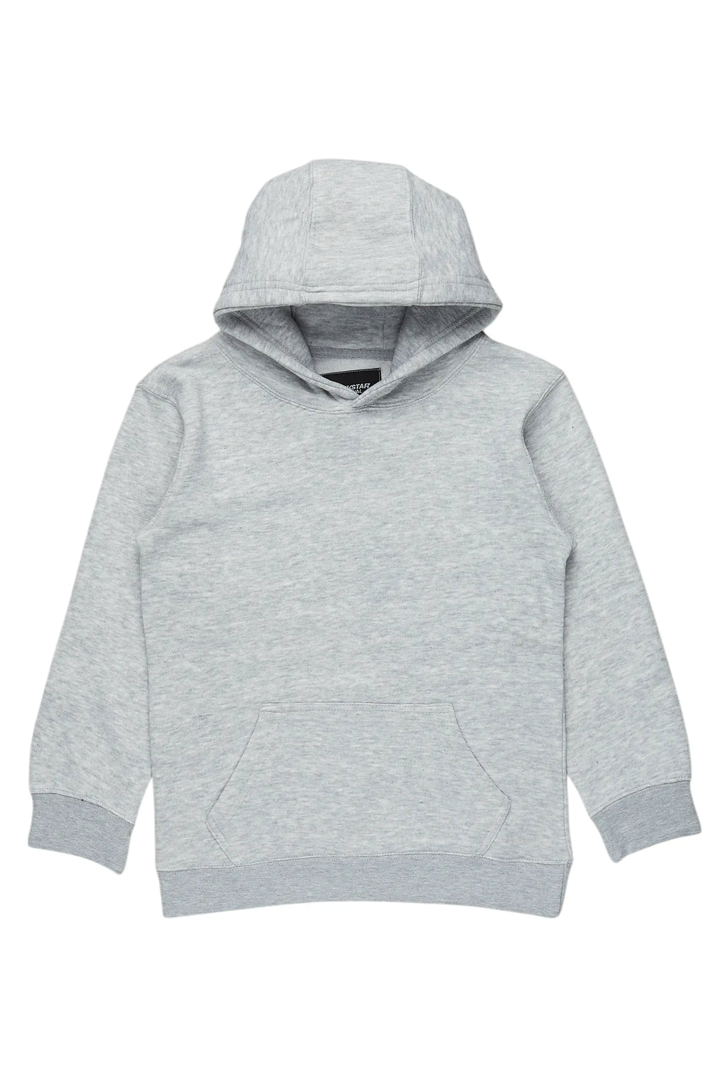Boys Heather Grey Basic Hoodie