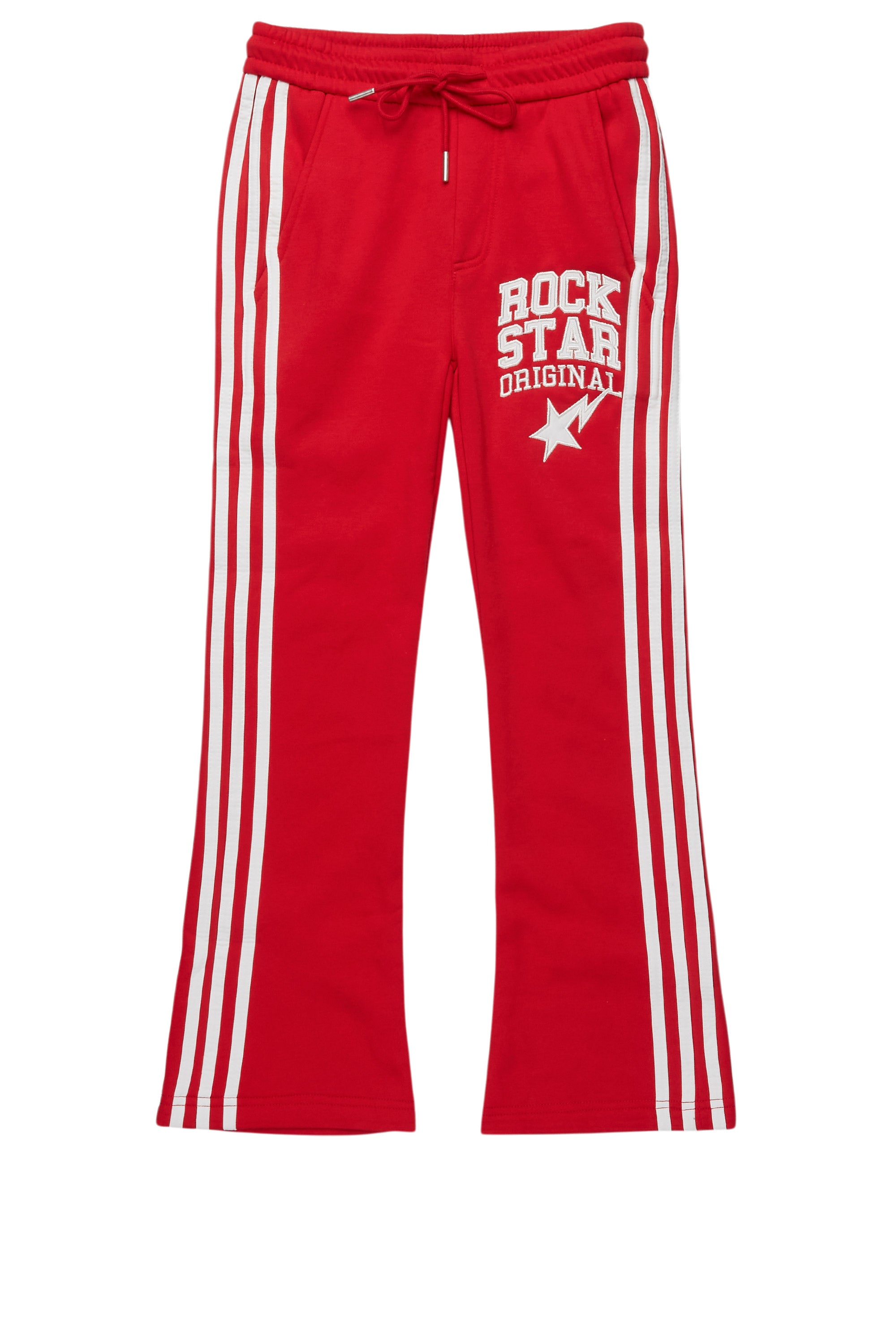 Boys Gerrit Red Stacked Baggy Track Pant