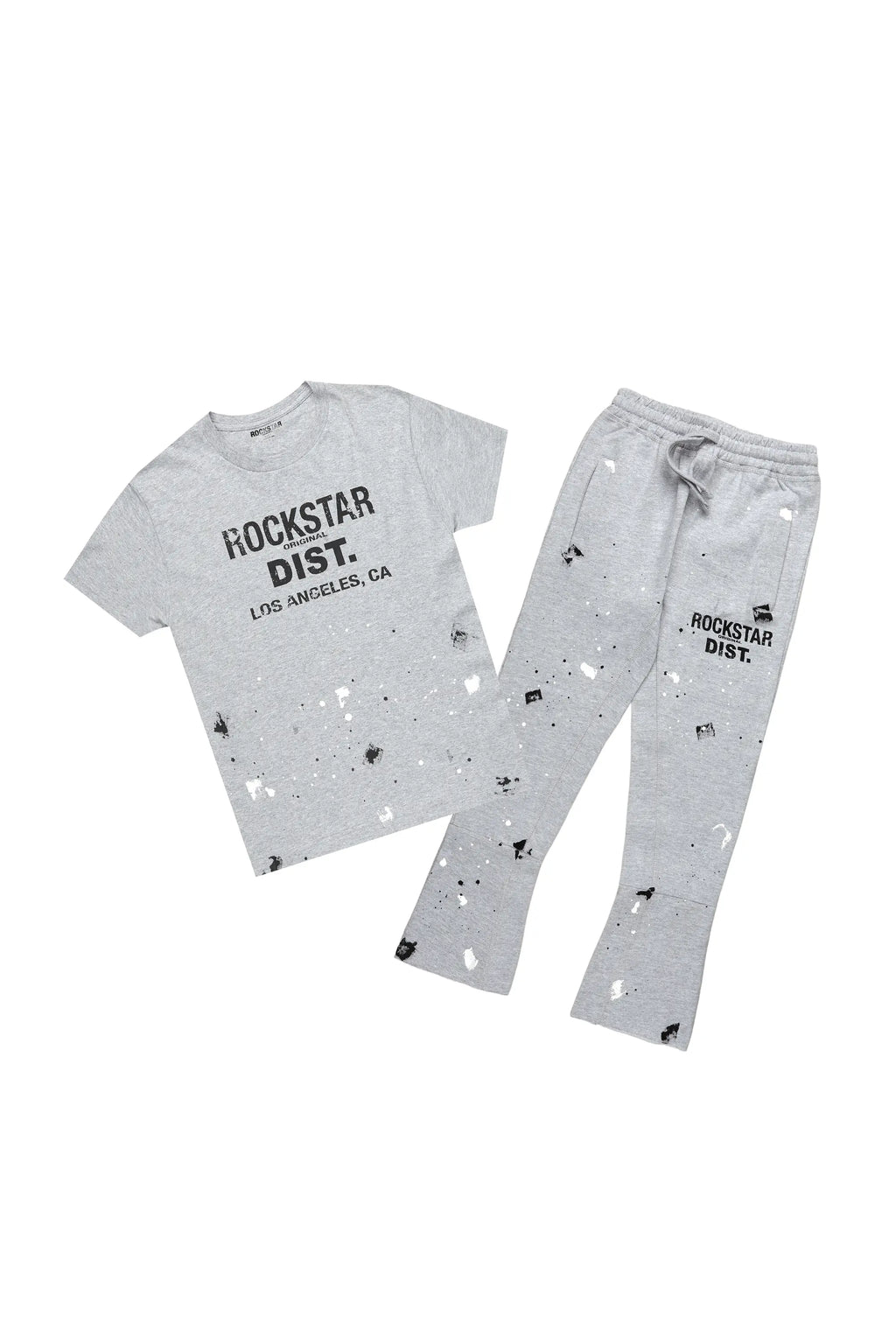 Boys Scottie Heather Grey T-Shirt Super Stacked Set