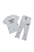 Boys Scottie Heather Grey T-Shirt Super Stacked Set