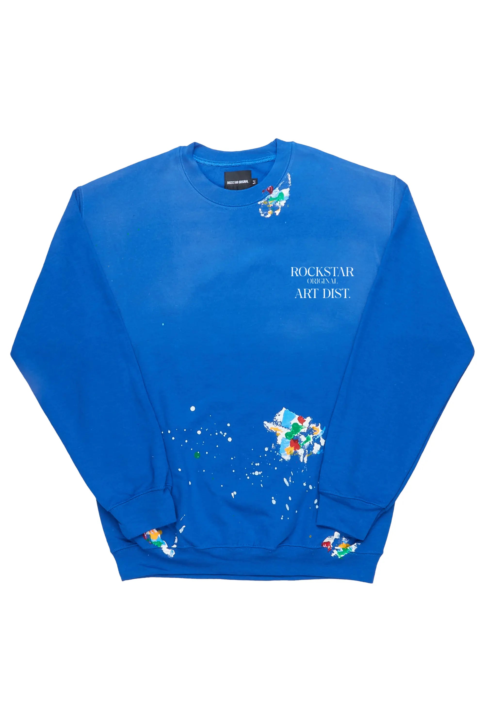 Rockstar Art Dist. Royal Blue Crewneck