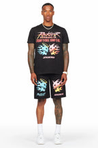 Sky Black T-Shirt/Short Set