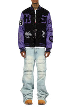 Leslaw Purple/Black Varsity Jacket