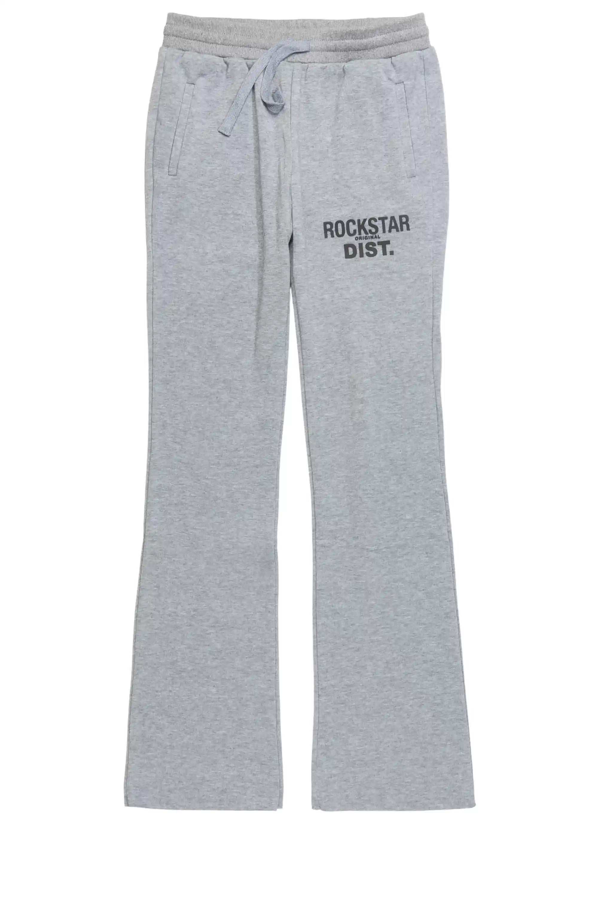 Girls Juliana Grey Stacked Flare Pant