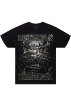 Aithan Black/Grey Graphic Rhinestone T-Shirt