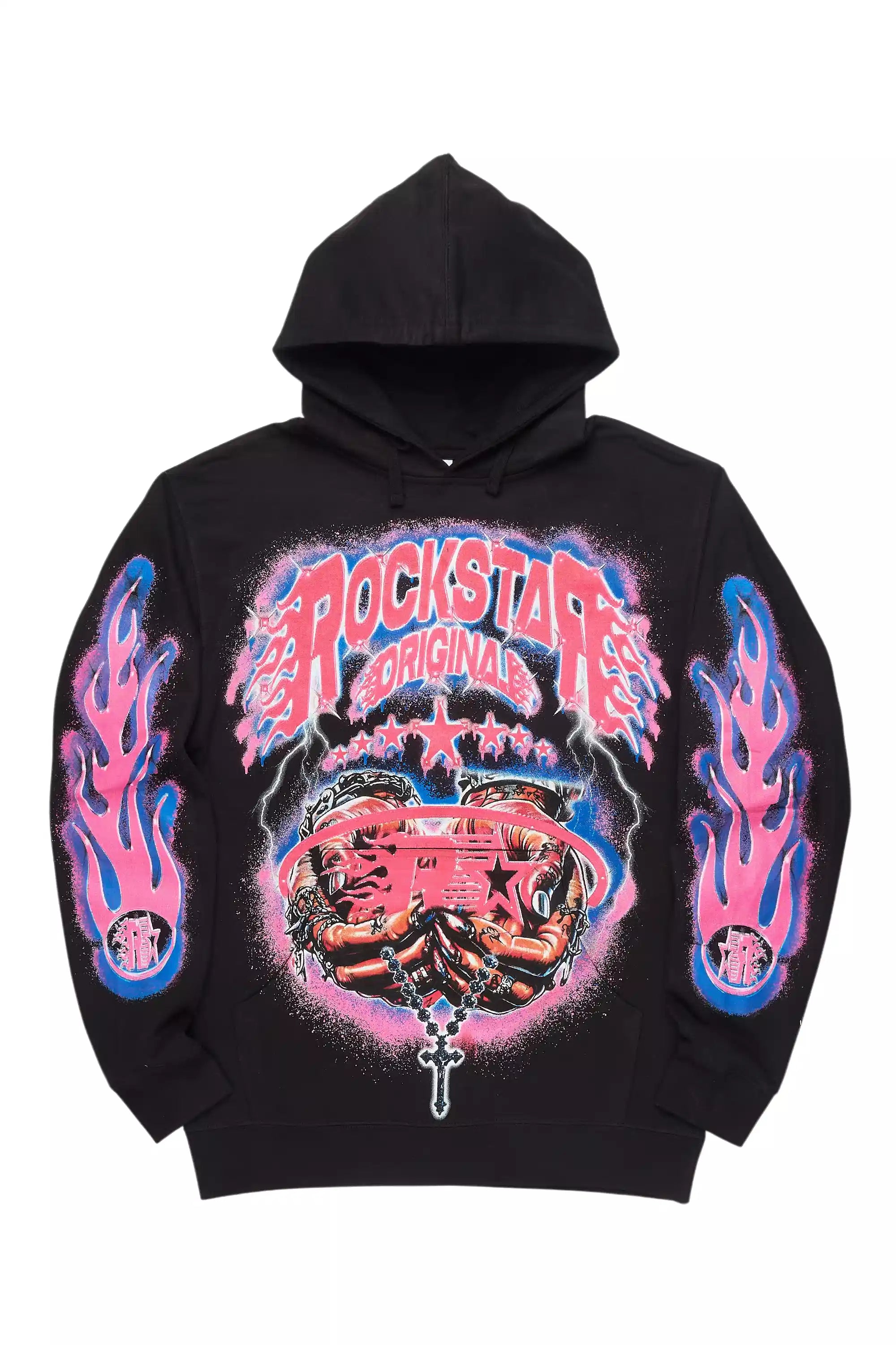 Cairo Black/Fuchsia Graphic Hoodie