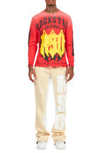 Boaz Red Long Sleeve Graphic T-Shirt