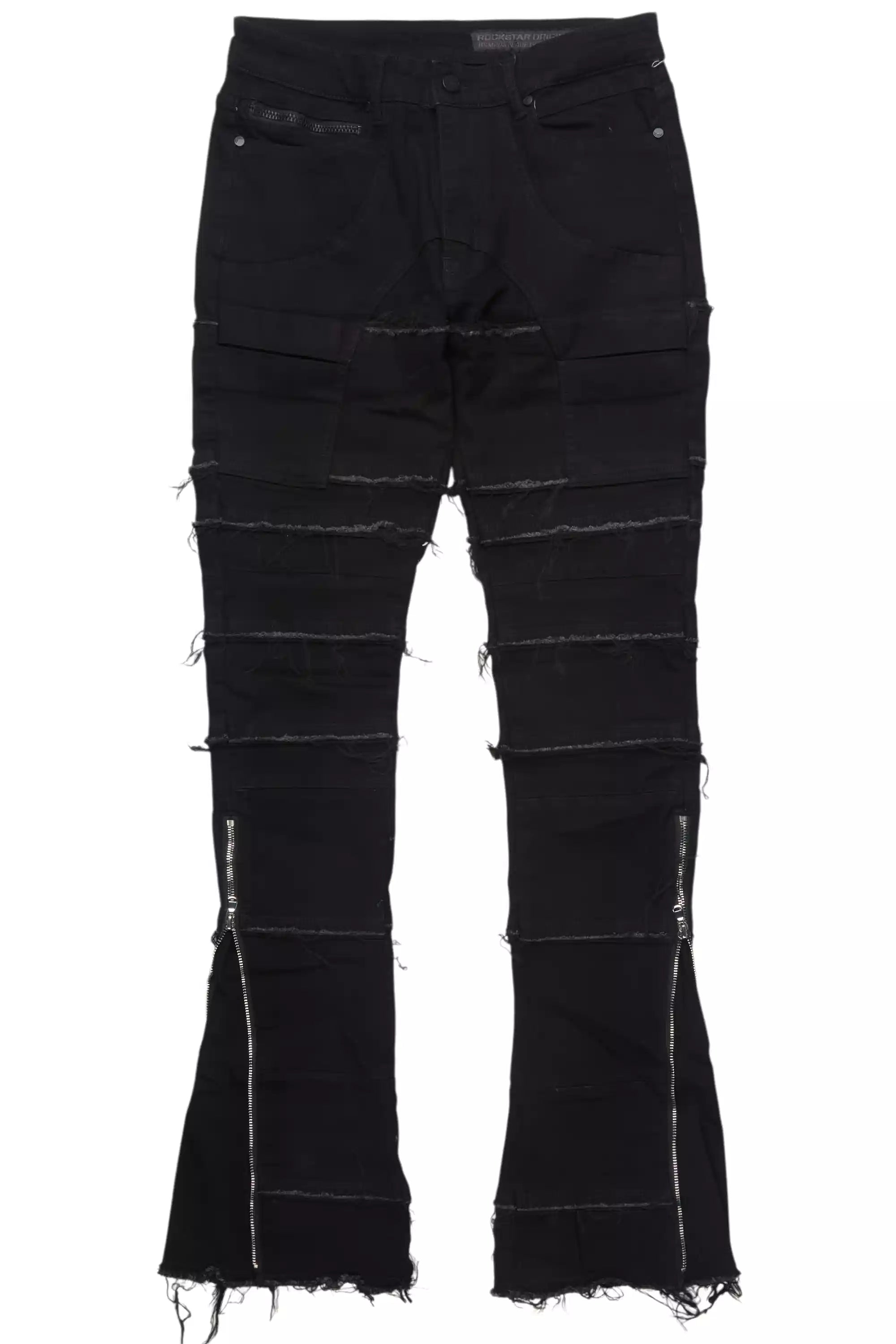 Horado Jet Black Stacked Flare Jean