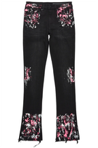 Kodak Black/Pink Painter Stacked Flare Jean