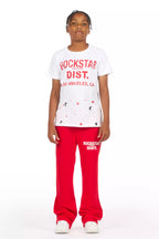 Boys Alpine Red Stacked Trackpant