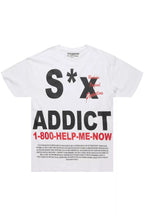 Addict White Graphic T-Shirt